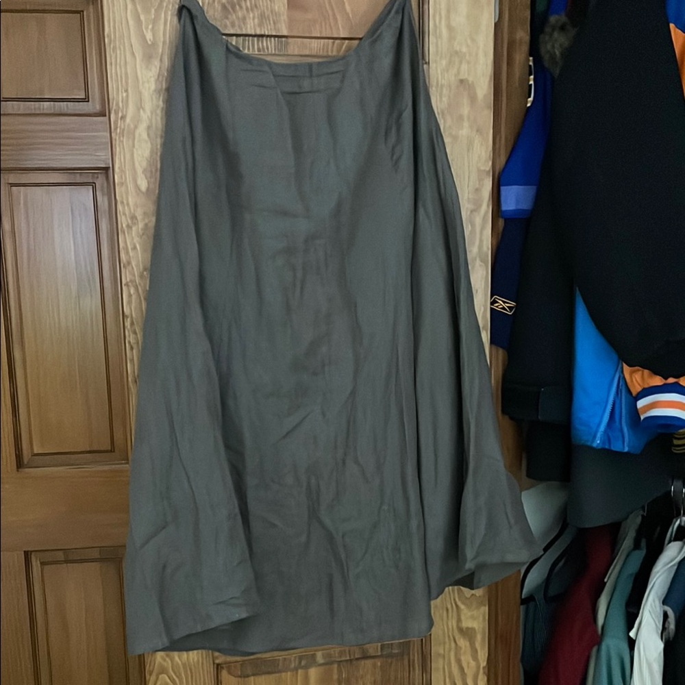 Eileen fisher linen long skirt with tie up option
